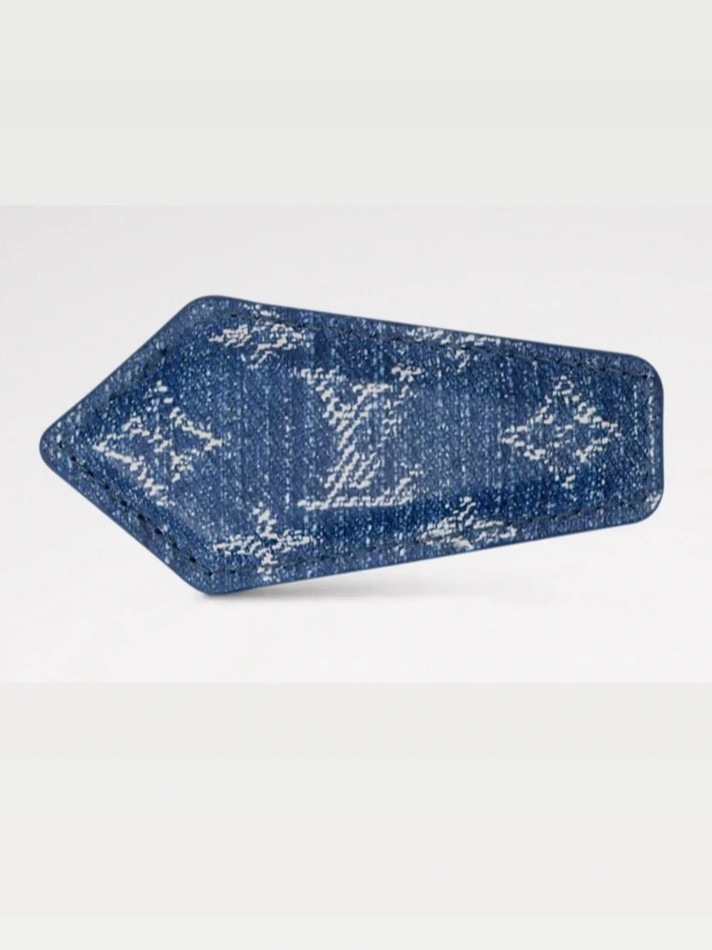 Rare LOUIS VUITTON LV Backstage Denim Monogram Hair Clip Barrette Accessory $655